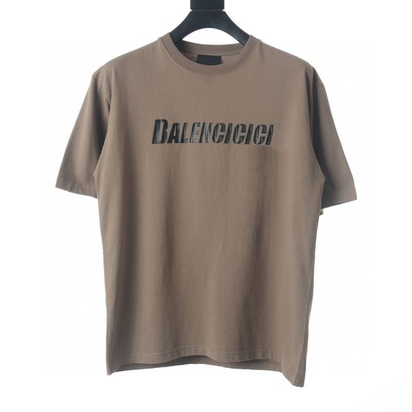 

men's plus tees & polos round neck embroidered and printed polar style summer wear with street pure cotton t-shirts 44wfx, Black;brown