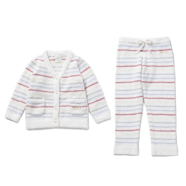 

pajamas japanese pique soft snowman pajamas gp stripe baby home suit for girls and boys 230331, Blue;red