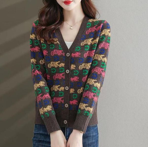 

women's v-neck pullover button up knit casual knitted female jacket, White;black