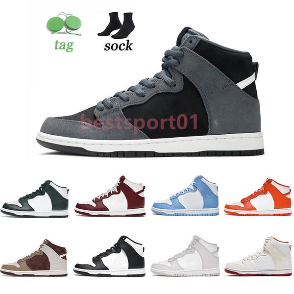 

men and women sb high dunks basketball shoes brand sports outdoor casual shoes midnight navy panda crimson tint dark russet game royal syrac