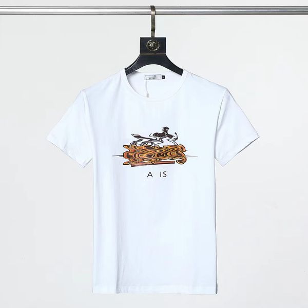 

men's t-shirt t shirt slim fit short sleeve cotton breathable tee r luxury letters print shirts 2023 spring summer high street casual m, White;black