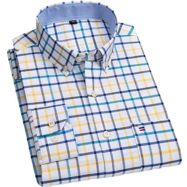 

men's casual shirts men's 100% cotton formal dress long sleeve pockets oxford shirt button down casual dress 230331, White;black
