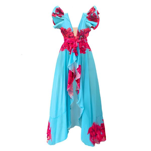 

swim wear fashion flower print ruffle colorblock swimsuit elegant and chic beachwear shoulder swimwear 230331