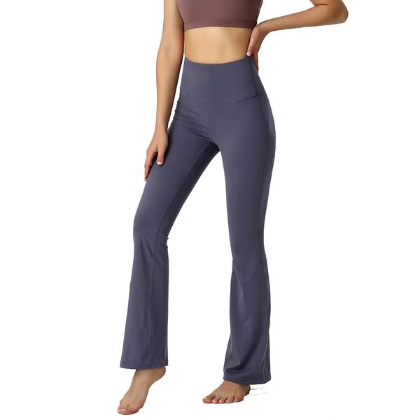 

2023 yoga leggins women summer pant sets for women outfits 7 styles size s-3xl fitness high waist tight athletic gym slightly flared pants n, Black