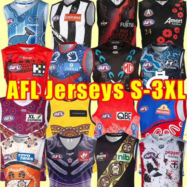 

2022/23 hawthorn hawks afl vest port adelaide karnten essendon bombers st kilda fremantle dockers gold coast suns rules shirts carlton blues, Black;gray