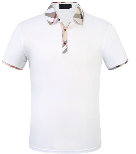 

men's polos 2023 new summer casual short sleeve polo suit personal company customized polo shirt, White;black