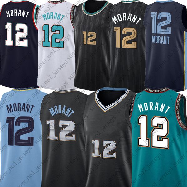 

12 ja morant basketball jersey nikola jamal 27 jokic murray mens youth sports shirts, Black;red
