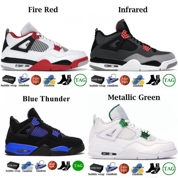 

jumpman 4 trainers 2023 men women kids basketball shoes iv 4s fire red infrared blue thunder metallic green youth gs big boy sports sneakers