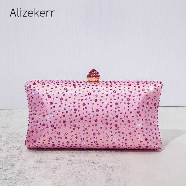 

evening bag diamonds satin box bags shiny gold rhinestone bridal clutch purse