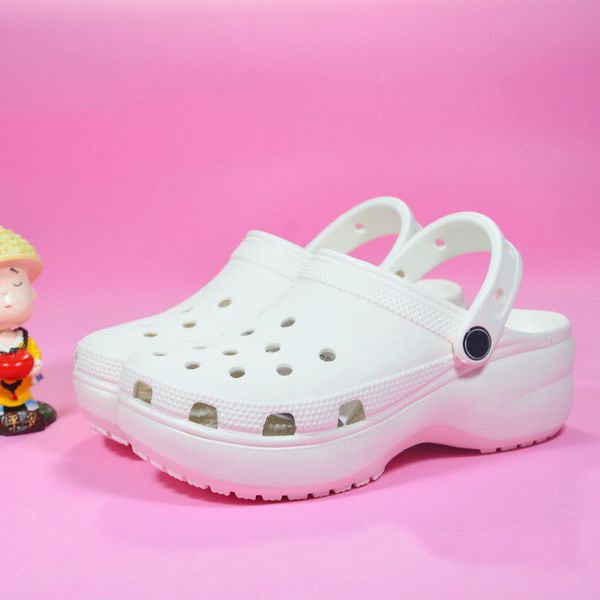 

classic bae clog women designer sandals height increasing platform clogs waterproof shoes pink thick bottom pool slippers hospital nursing s, Black