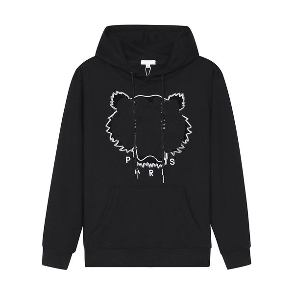 

men's casual hoodie large print style pure cotton 5sl6, Black