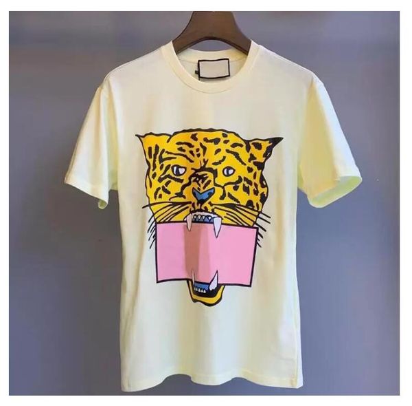

summer t shirt for women mens tshirts with letters animal printted short sleeve lady tee shirt casual clothing 2 colors m-2xl, White;black