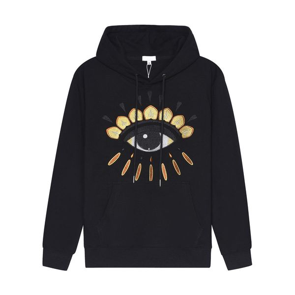 

men's casual hoodie large print style pure cotton z404, Black