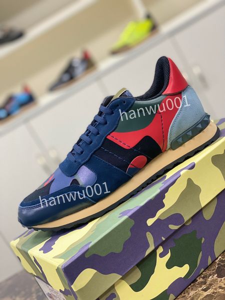 

2023 new designer men camouflage shoes fashion luxury designer sneakers leather sneaker rubber bottoms flats casual, Black