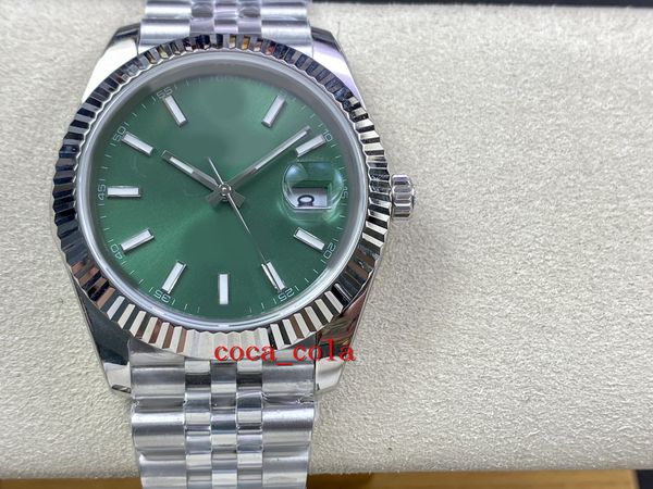

new qc product mens watch clean factory 41mm mint green dial sapphire watches jubilee bracelet cal.3235 movement mechanical automatic men&#0, Slivery;brown