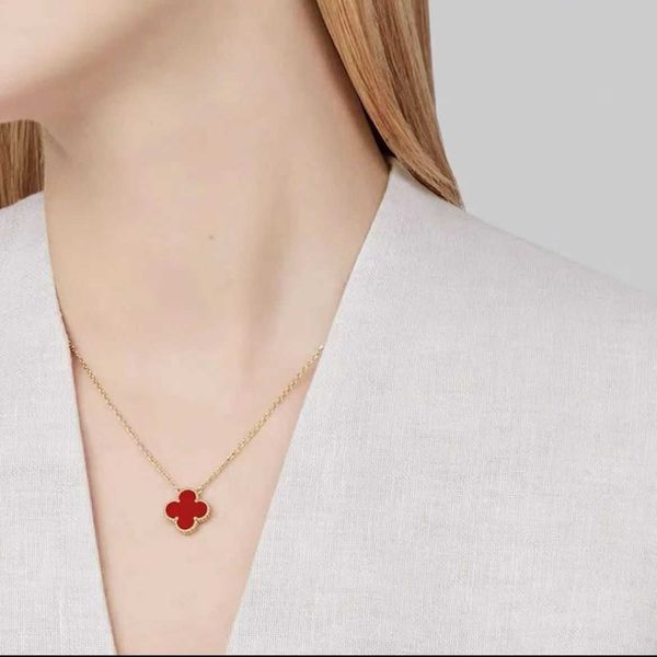 

van clover necklace designer four leaf clover pendant chain sterling sier women gift for girlfriend quality, Silver
