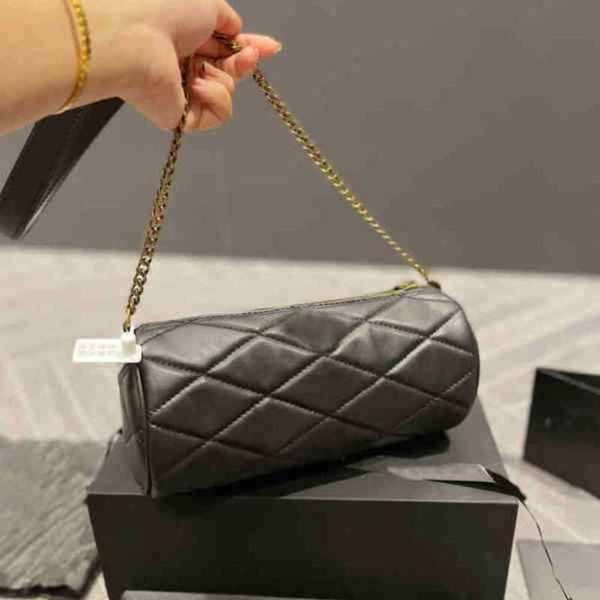 

evening bags drum shoulder bags lingge messenger single chain bucket women's personalized versatile armpit cylinder crossbody wallets 2