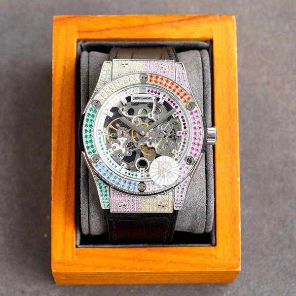 

milles watch yubo same rainbow big bang watch men's mechanical watch man sky star wine bucket large dial tide men's dominant watch, Slivery;golden