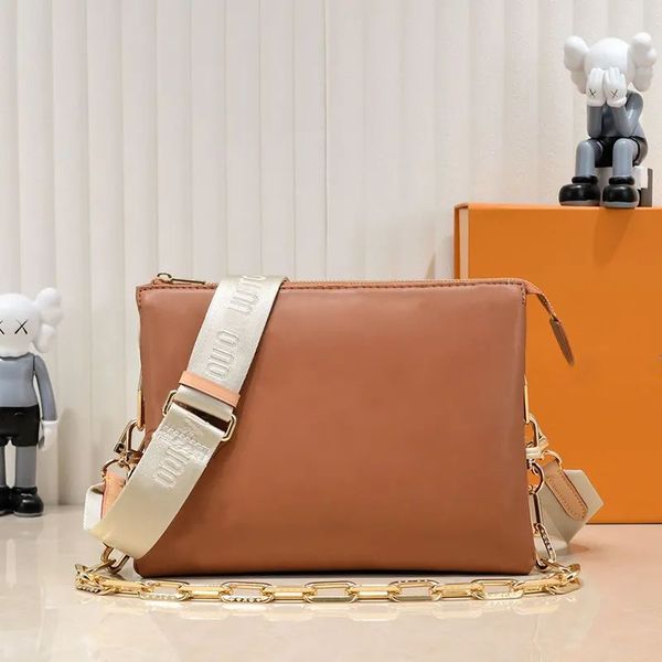 

women's mens designer purses coussin shoulder bags luxury crossbody tote classic square handbags genuine leather pm embossed two straps