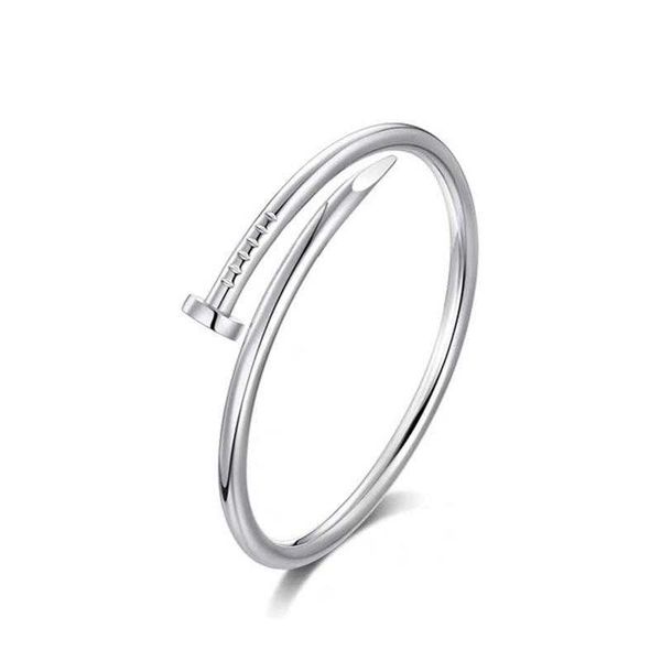 

designer bracelet carti bangle jewelry silver bracelet male/female full open solid couple new fashion style versatile, Black