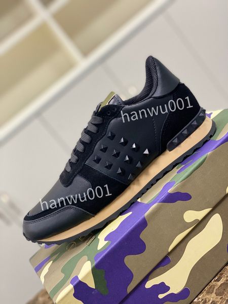 

2023 new designer casual shoes men women calfskin shoes vintage suede sneakers trainer platform lace leisure shoe, Black