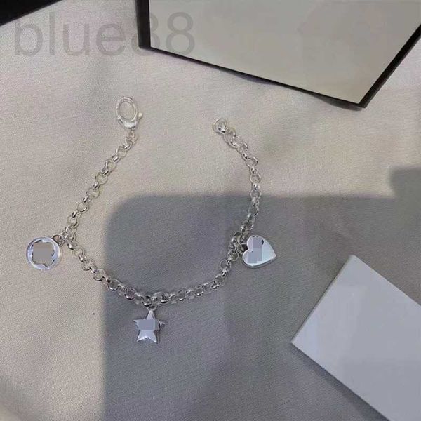 

pendant necklaces designer s925 sterling silver star heart double bracelet fashion trend couple ins wuq6