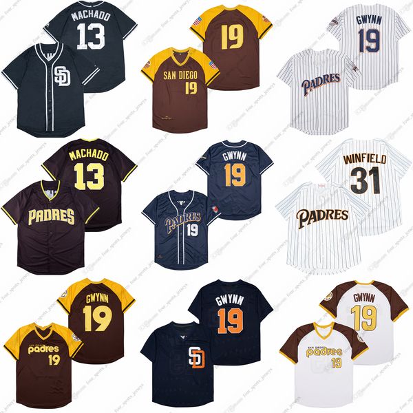 

baseball jerseys 19 tony gwynn 31 dave winfield, Blue;black