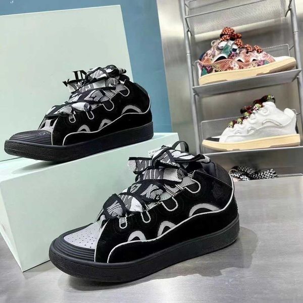 

dress leisure shoes luxury sports shoes fashion brand designer men and women sports shoes bread shoes thick-soled outdoor sports training sh, Black