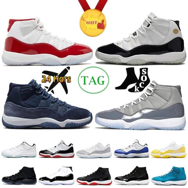 

jumpman 11 11s mens basketball shoes cherry dmp midnight navy cool grey retro bred low cement grey yellow snakeskin concord space jam men tr