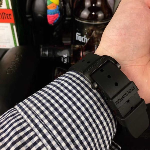 

luxury mechanical watch richar mills rm11-03 swiss automatic movement sapphire mirror imported rubber strap rme2, Slivery;brown