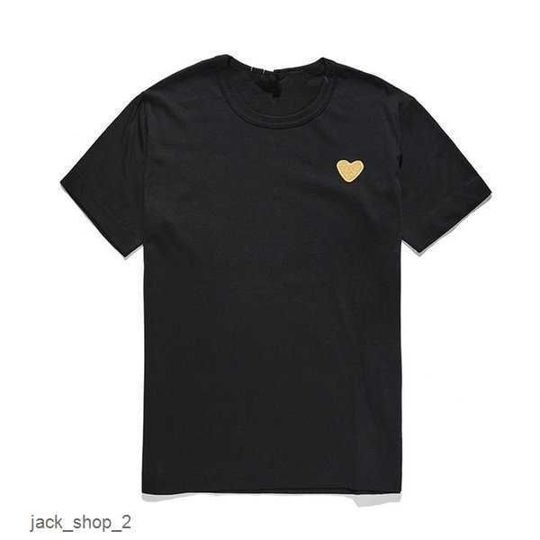 

23s play mens t shirt designer red commes heart women garcons s badge des quanlity ts cotton cdg embroidery short sleeve 1 fyvr, White;black