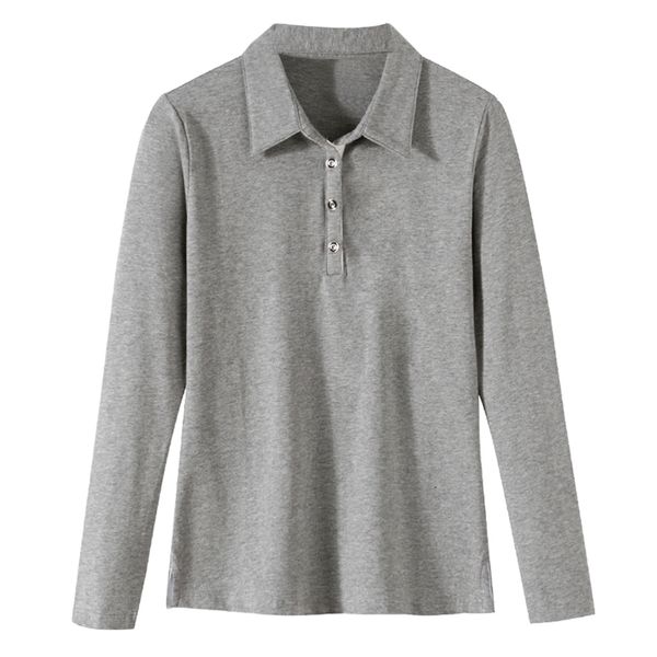 

women's polos customize women polo shirt long sleeve advertising female a67 rose red grey black 230330, White