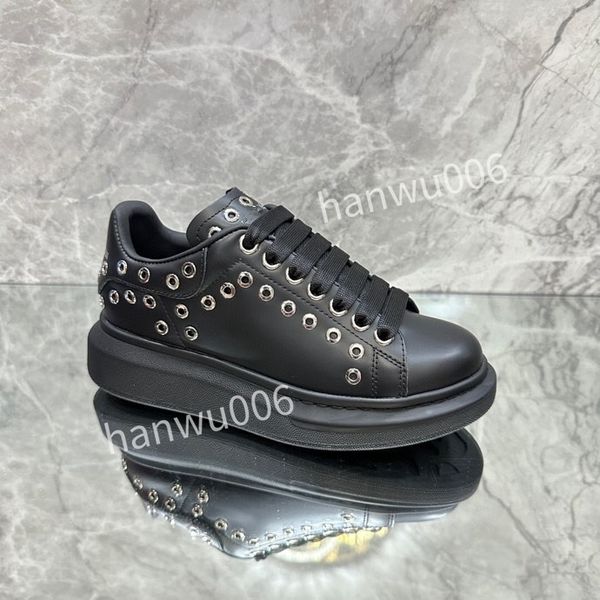 

new mens designer casual shoes women leather lace-up sneaker fashion lady flat designer running trainers letters woman shoe platform men gym, Black
