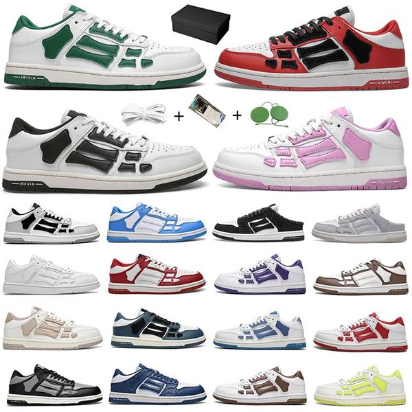 

with box bones amiris running shoes skel amiri low sneaker triple white lime black grey green orange lilac purple khaki red women men retro