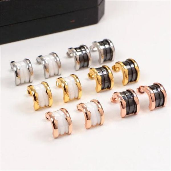 

luxury designer fashion simple earrings ladies white ceramic pearl earring aretes orecchini women party lovers gift, Golden