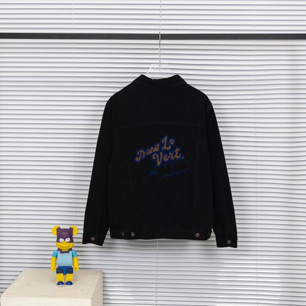 

2023 mens women designers paris denim winter jackets for hawaii beach solid color back letters embroidery cloth fabric man fashion streetwea, Black;brown