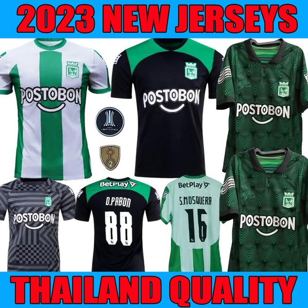 

2023 2024 atletico nacional medellin soccer jerseys home away third j.duque da costa 23 24 d.pabon jarlan training men football shirt, Black;yellow