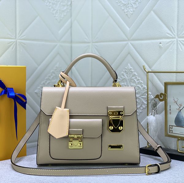 

fashion designer tote bag luxury womens handbags quality flower letters vegan leather metal s-lock crossbody bags ladies sling small shoulde