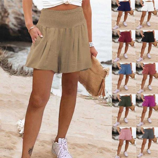 

womens clothing solid color high waisted shorts casual pants, White;black