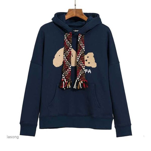 

hoodie for men plam fashion angle cotton designer fashionable 2022 s tassel drawstring scarf broken head bear sweater women coat caus i0vjox, Black