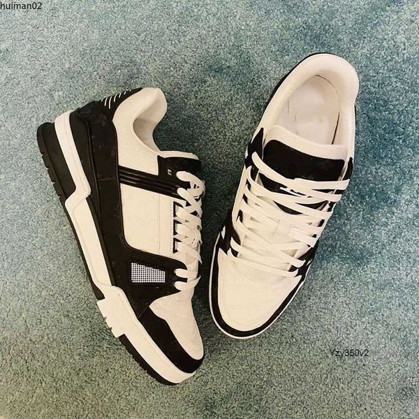 

luxury designer shoes men casual shoe fluorescent yellow and white calfskin sneakers mkjkk hm2000001