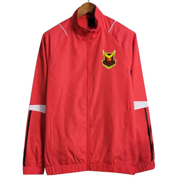 

2023/24 ostersunds fk mens jackets long sleeve full zipper hooded soccer windbreaker hoodie windproof football jacket sports windbreakers co, Black;brown