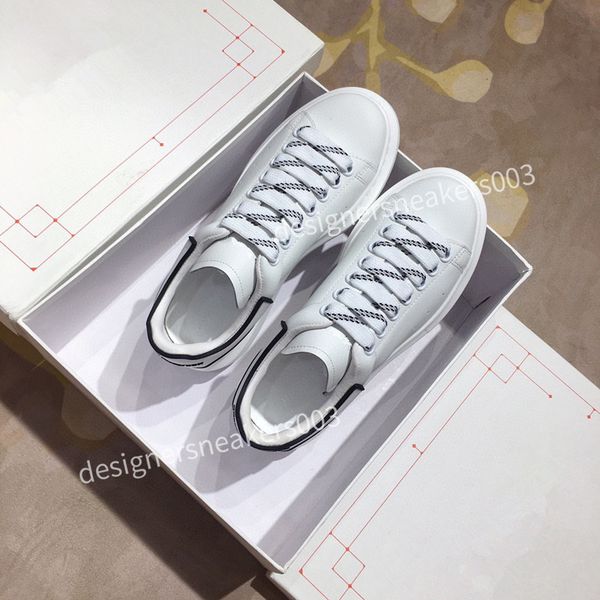 

2023new fashion casual shoes canvas leather white green blue letter overlays fashion platform men womens low sneake, Black