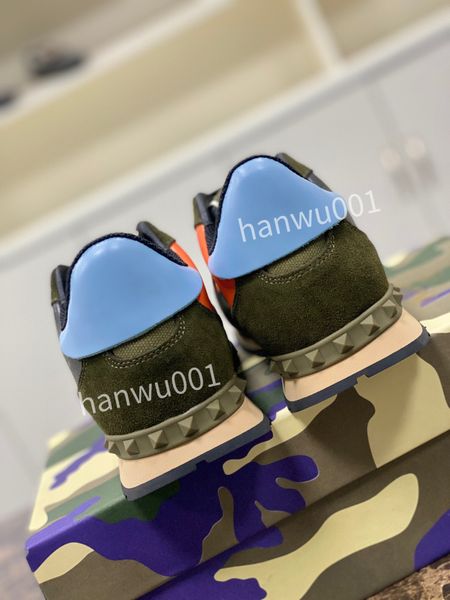 

2023 new mens camouflage shoes fashion luxury designer sneakers leather sneaker rubber bottoms flats casual, Black