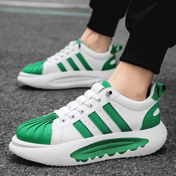 

2023 men women running shoes shell toe white green black brown mens trainers outdoor sneakers size 39-44 color23