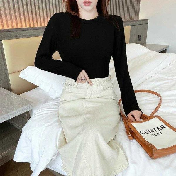 

round neck dralon winter thermal bottoming shirt womens autumn slimming inner, White