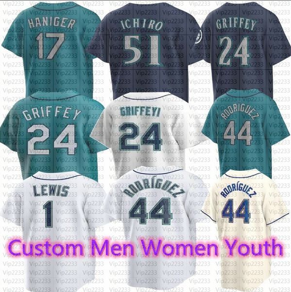 

baseball jerseys 24 ken griffey jr. alberto rodriguez jersey mitch haniger 51 ichiro suzuki 15 kyle seager 22 robinson cano daniel vogelbach, Blue;black