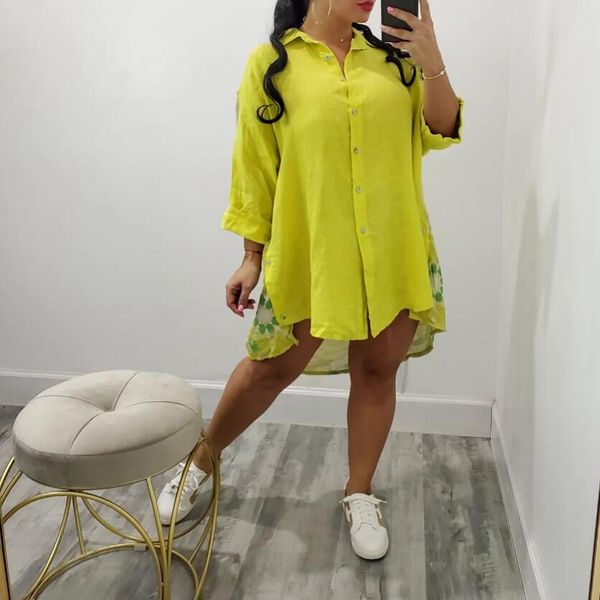 

european american women's blouse summer fashion print temperament loose women's shirts, White