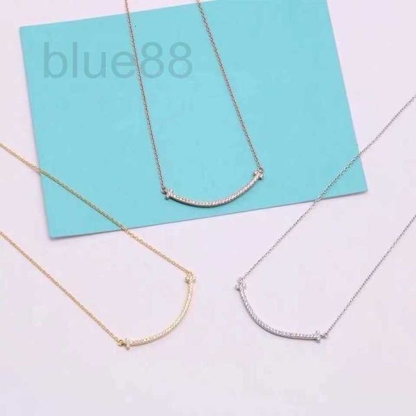 

earrings & necklace designer diamond set smiling face s925 silver female popular rose gold pendant b3qj