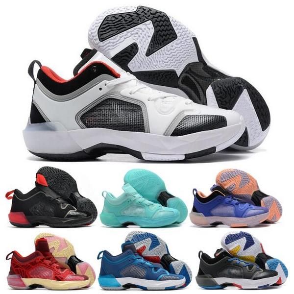 

2023 low basketball shoes men jumpman 37 bred fraternity lapis lift up siren red nothing but net 37s white designer trainers sneakers